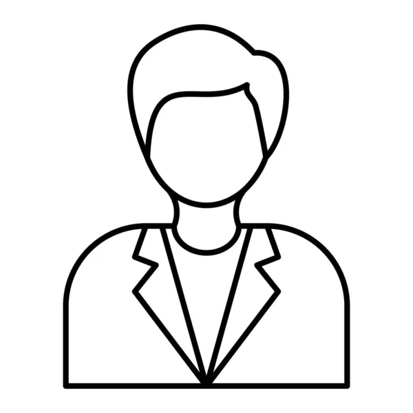 Avatarmannen Ikonen Kontur Läkare Person Vektor Illustration Symbol Design — Stock vektor