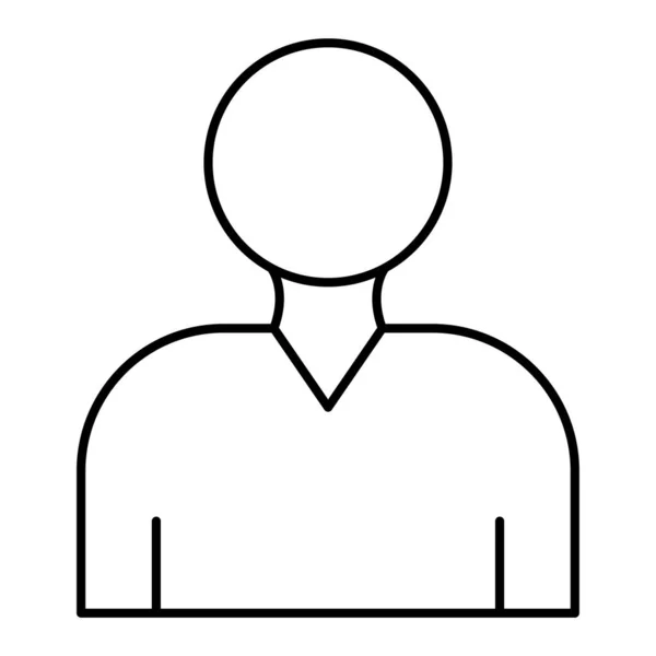 Homme Avatar Icône Schéma Illustration Vectorielle Personne Masculine Isolé Sur — Image vectorielle