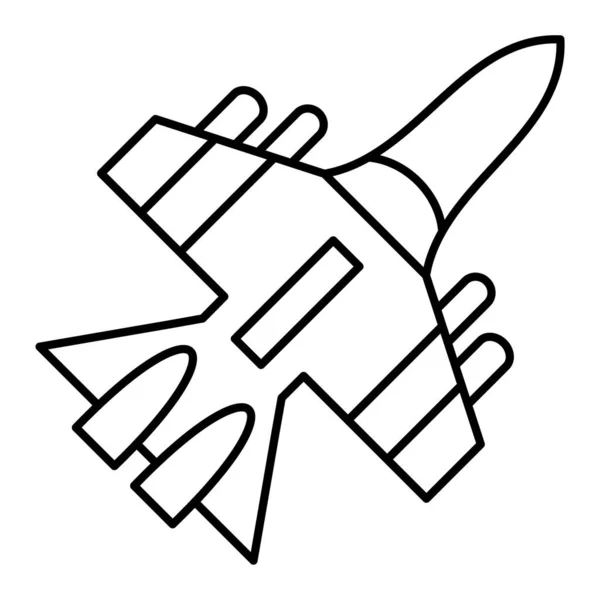 Icono Avión Esquema Ilustración Los Iconos Vectoriales Plano Militar Para — Vector de stock