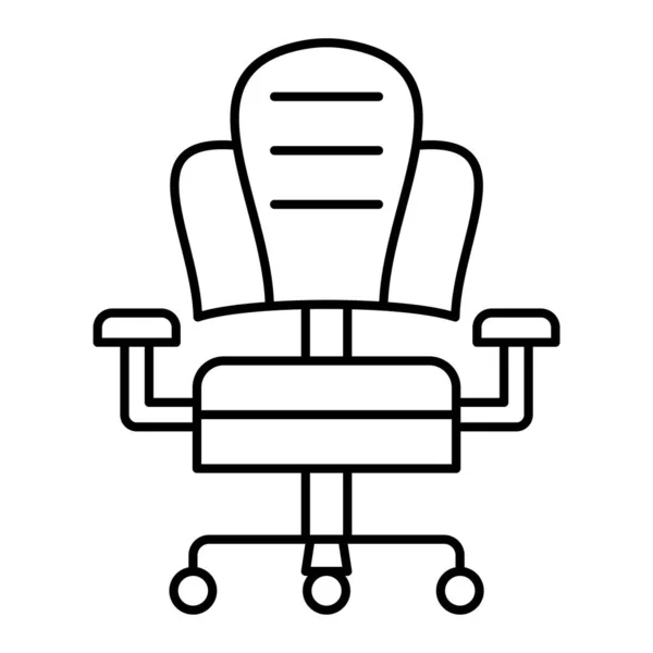 Ikona Kancelářské Židle Obrys Ilustrace Vektorových Ikon Křesla Pro Web — Stockový vektor