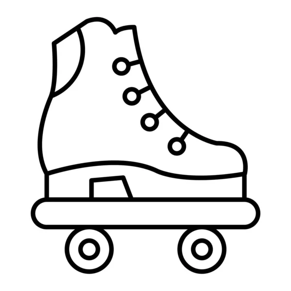 スケートアイコン アウトラインスポーツシューズベクトルイラストピクトグラム — ストックベクタ