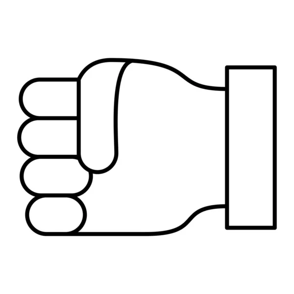 Fist Icon Outline Illustration Fist Vector Icon Web — Stock Vector