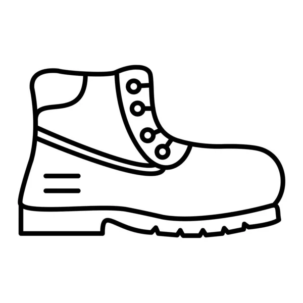 Icono Del Zapato Esquema Ilustración Botas Vector Iconos Para Web — Vector de stock