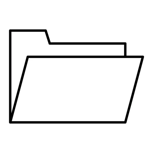 Ilustrasi Vektor Ikon Folder - Stok Vektor