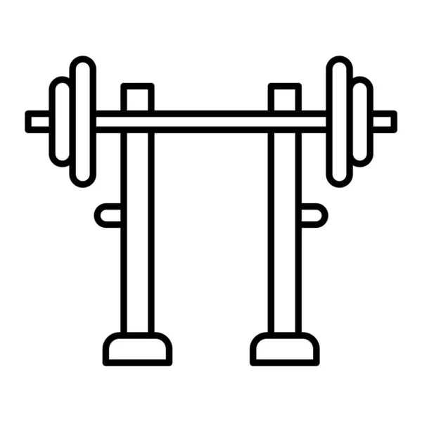 Ikona Činky Obrys Ilustrace Fitness Vektorových Ikon Pro Web — Stockový vektor