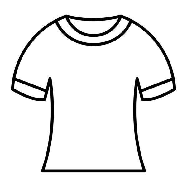 Ikona Koszulki Zarys Ubrania Sportowe Wektor Ilustracji Izolowany Białym Tle — Wektor stockowy