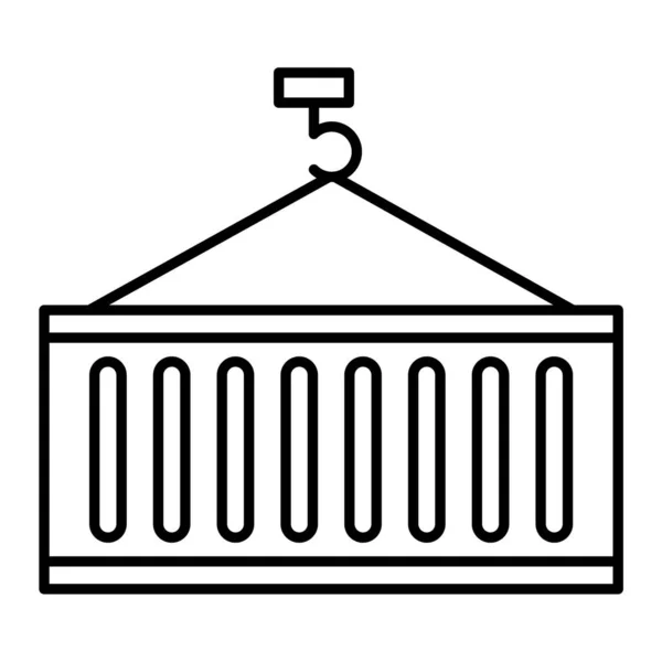 Значок Грузового Контейнера Контурная Иллюстрация Векторных Значков Склада Сети — стоковый вектор