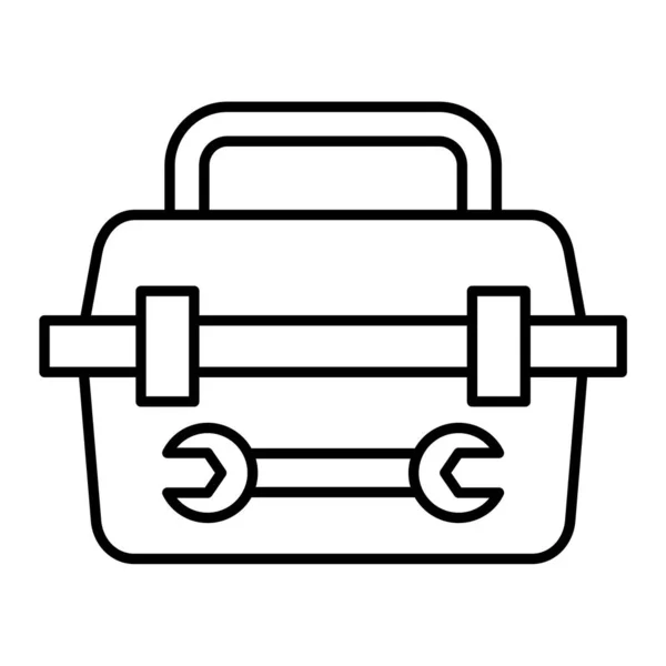 Auto Service Pictogram Witte Achtergrond Omtrek Stijl Vector Illustratie — Stockvector