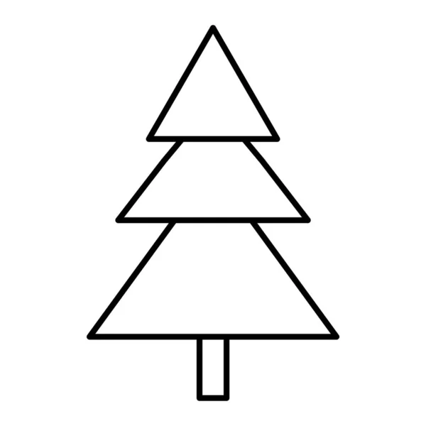 クリスマスツリーアイコンベクトルイラスト — ストックベクタ