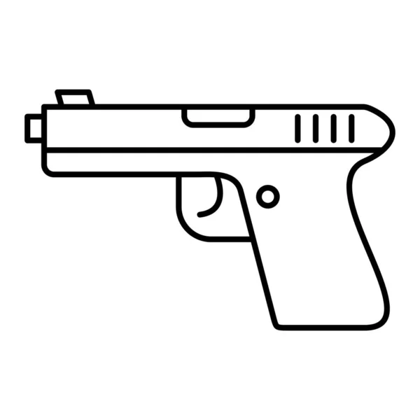 銃のアイコン ウェブ用のピストル ベクトル アイコンの概略図 — ストックベクタ