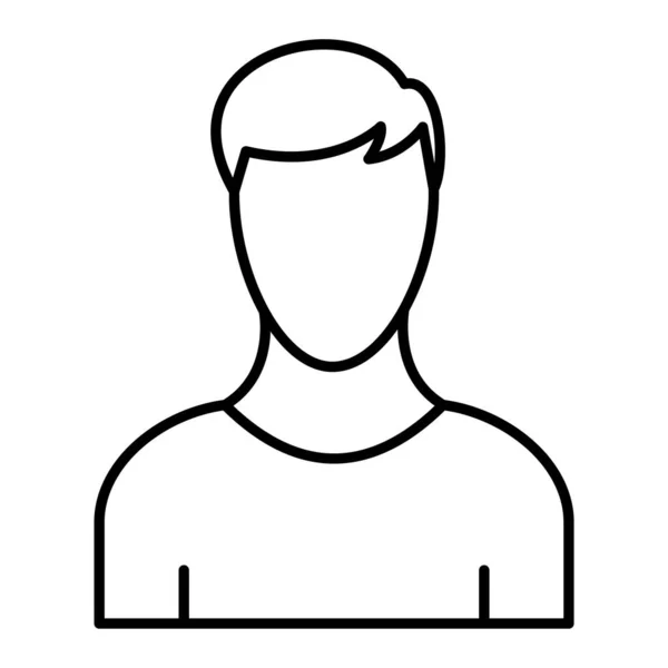 Homme Avatar Icône Schéma Illustration Vectorielle Personne Masculine Symbole Peuple — Image vectorielle