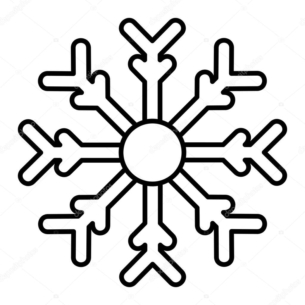 snowflake icon vector illustration