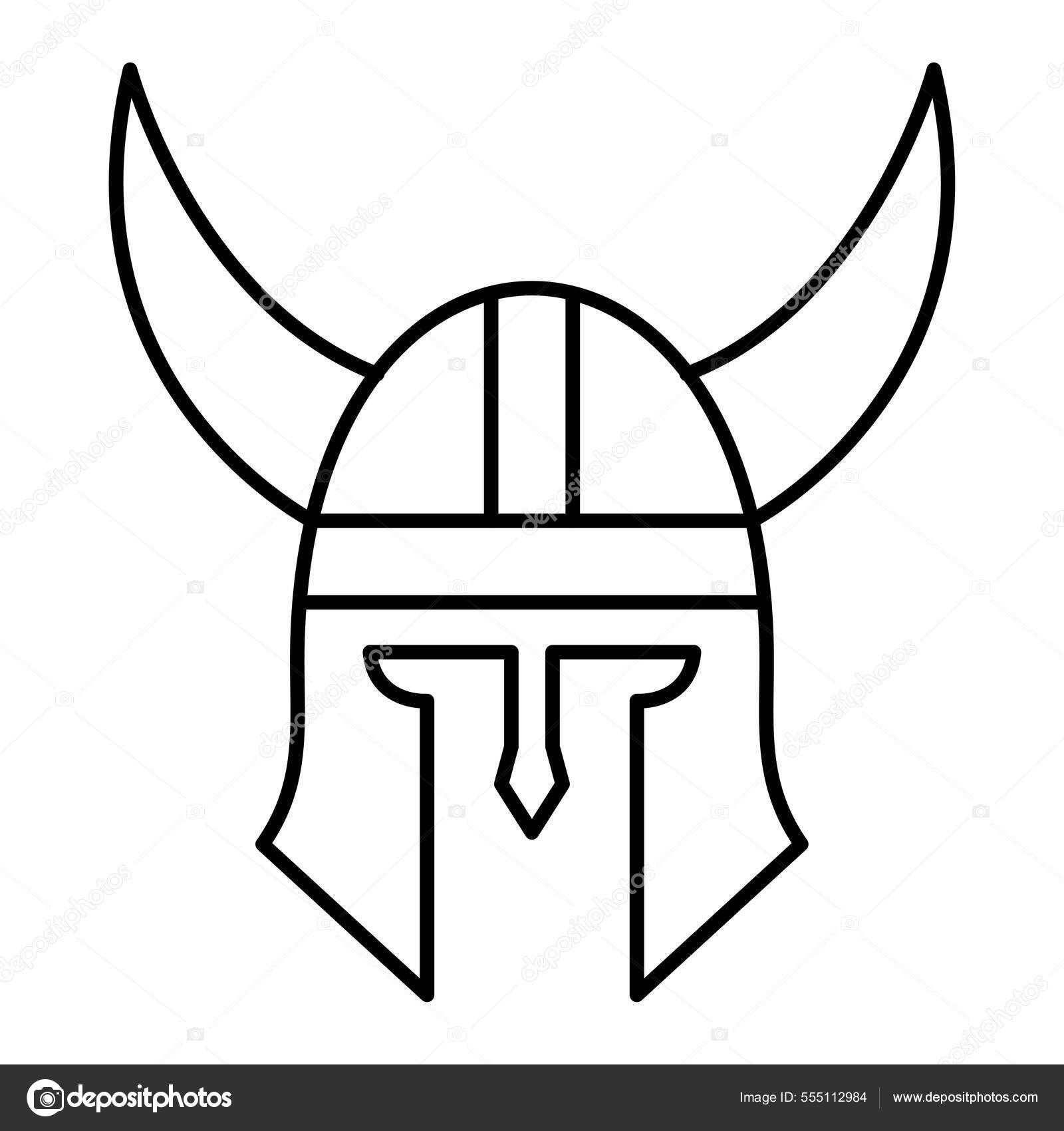 Viking Helmet Clipart Black And White