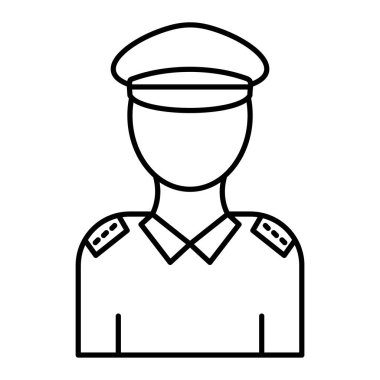 Üniformalı Avatar karakter vektör illüstrasyon tasarımına sahip adam