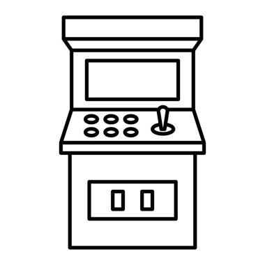 ATM makine simgesi. Web için dizüstü bilgisayar vektör simgelerinin özet çizimi