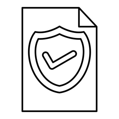 onay işareti simgesi ile kalkan. vektör çizim