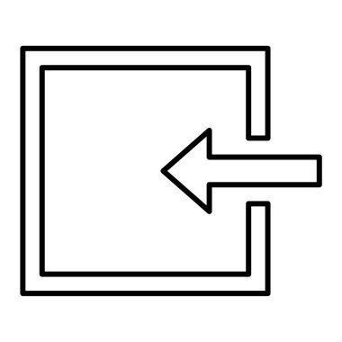 Modern siyah simgenin vektör illüstrasyonu