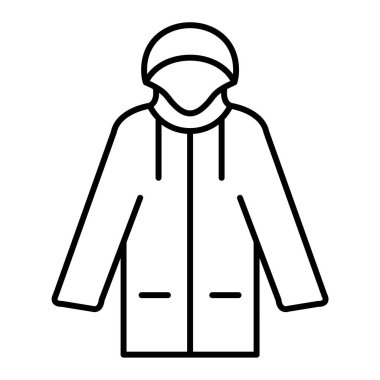 Yağmurluk. Web simgesi basit illüstrasyon