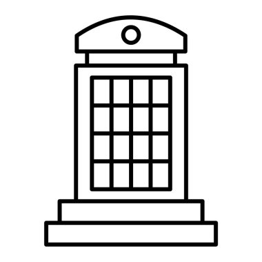 Beyaz üzerine izole edilmiş kule simgesi çizimi