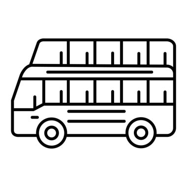 Otobüs. Web simgesi basit illüstrasyon