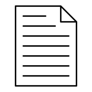 Belge. Web simgesi basit illüstrasyon