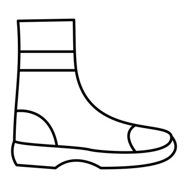 Çizme ikonu. Web için kauçuk bot vektör simgelerinin özet çizimi