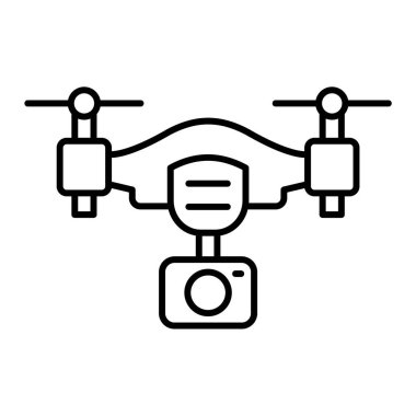 İHA vektör simgesi. özet düz illüstrasyon.