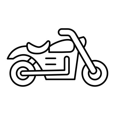 Motosiklet ikonu. Web için scooter vektör simgelerinin özet çizimi