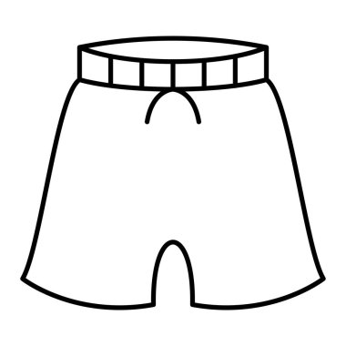 Plaj şortu ikonu. Web için kıyafet vektör sembolünün özet çizimi