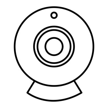 Web kamerası simgesi. Web için ccTV kamera vektör simgelerinin basit illüstrasyonu