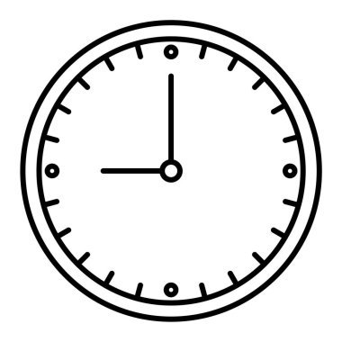 Saat simgesi. vektör illüstrasyonu