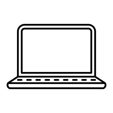 Dizüstü bilgisayar teknolojisi simge vektör çizim grafik tasarım