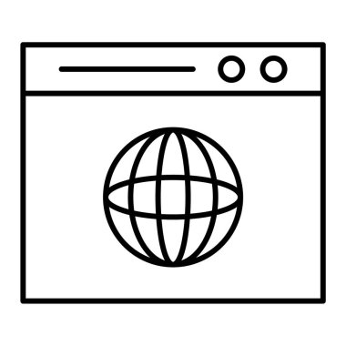 tarayıcı simgesi vektör illüstrasyonu