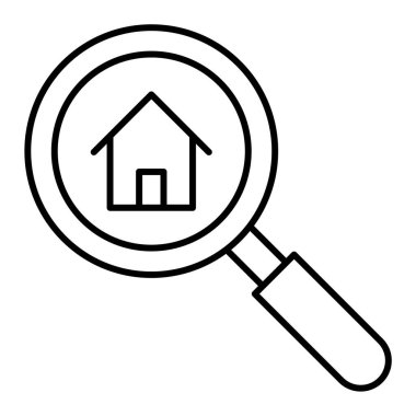 Büyüteç simgesi. Web için basit bir arama vektör sembolü çizimi