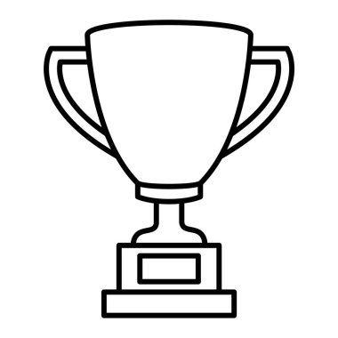 Kupa ikonu. Web için ödül kupa vektör simgelerinin özet çizimi