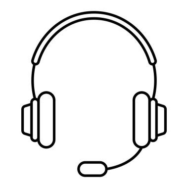 Kulaklık. Web simgesi basit illüstrasyon