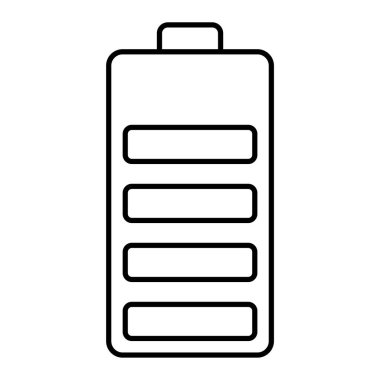 pil şarj ikonu. Web için enerji vektör simgelerinin özet çizimi