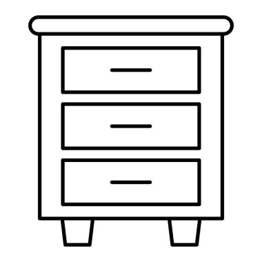 Kabine ikonu vektör illüstrasyonu