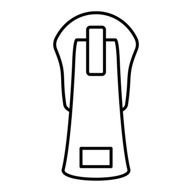 Alışveriş çantasının simgesi. Web için el çantası vektör simgelerinin özet çizimi