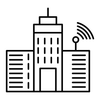 Otelde. Web simgesi basit illüstrasyon