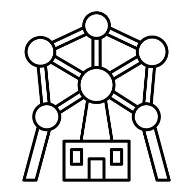 elleri olan robotun çizgi simgesi, vektör çizimi