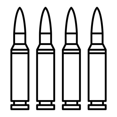 Beyaz arka planda izole edilmiş kurşun ikonları. vektör illüstrasyonu