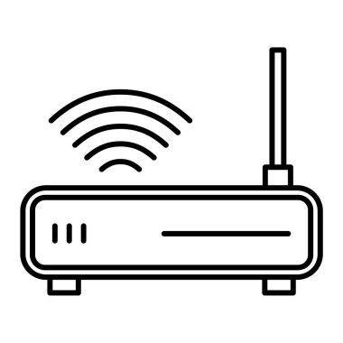 router simgesi vektör illüstrasyonu