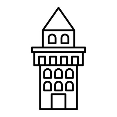  Bina simgesi. Web için cami vektör simgelerinin özet çizimi