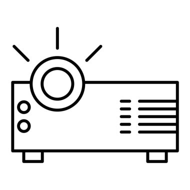 Projektör simgesinin vektör illüstrasyonu