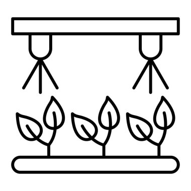  Bitki simgesi. Bahçe tablosu çizimi. izole kontur sembolü