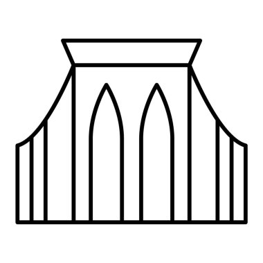 Kemerler simgesi. Web için eski köprü vektör simgelerinin özet çizimi