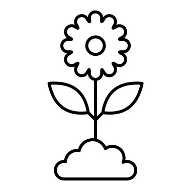 çiçek simgesi vektör illüstrasyonu