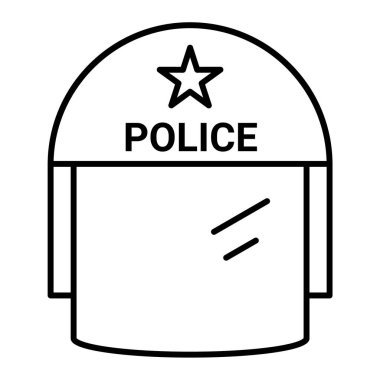 Bir polis simgesinin vektör illüstrasyonu
