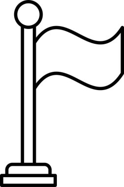 Bayrak. Web simgesi vektör illüstrasyonu